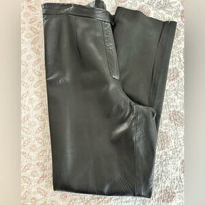 Black leather pants